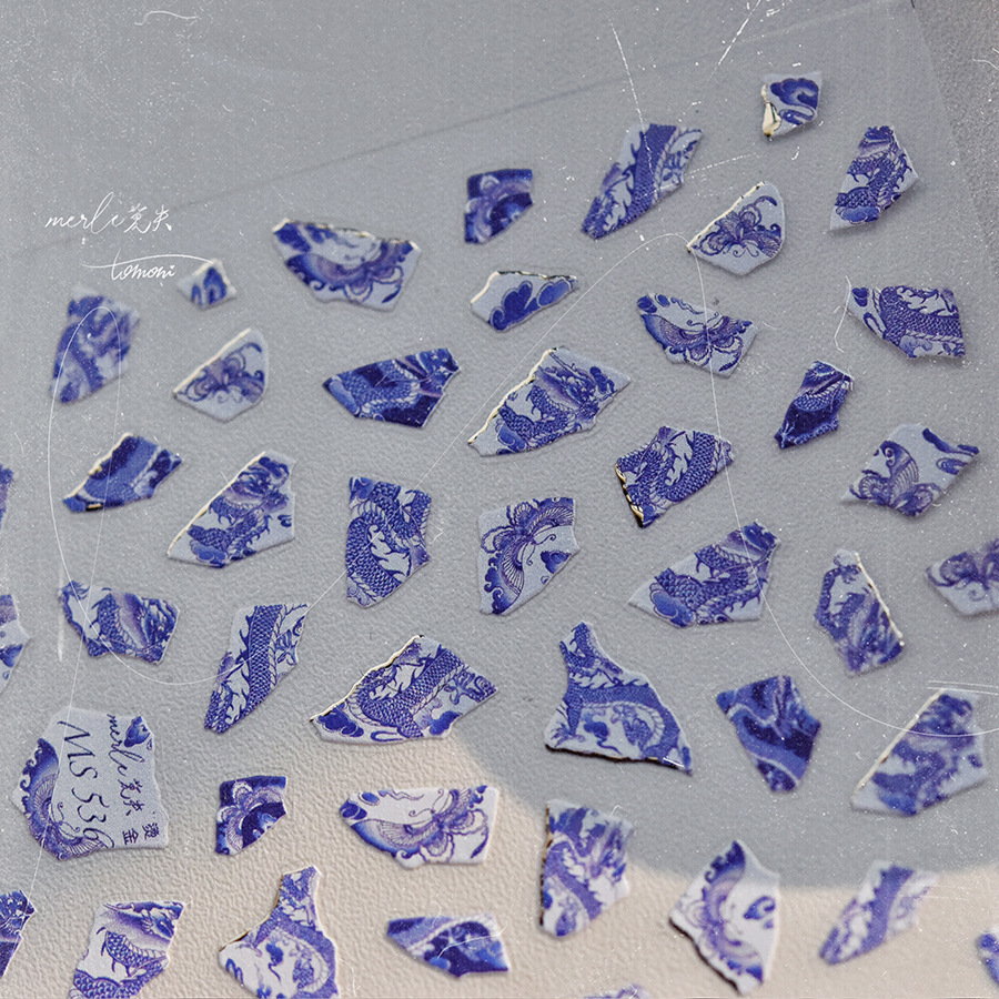 Blue and White Porcelain Drago - Nail Art France review and price