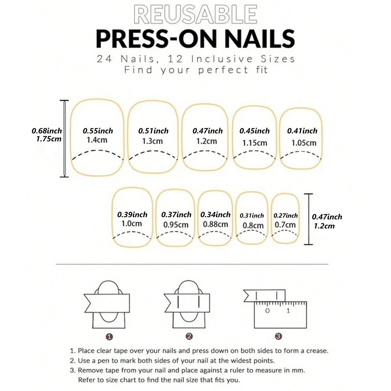 24PCS Short Square White Franc - Nail Art France review and price