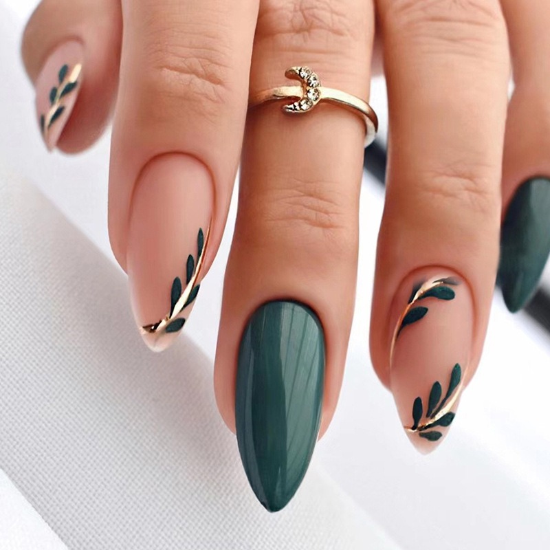 24P/Set Medium-length Almond P - Nail Art Simple review and price