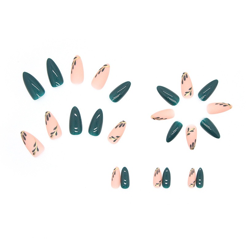 24P/Set Medium-length Almond P - Nail Art Simple review and price