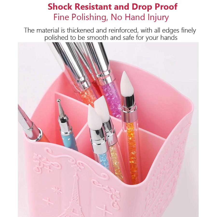 4-Compartment Nail Art Brush H - Nail Art Simple review and price