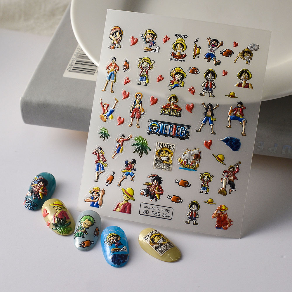 1PCS One Piece Cartoon Nail St - Nail Art Zoro One Piece review and price