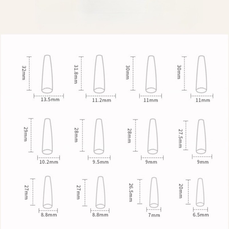 24Pcs/Set Long Ballet Fake Nai - Nail Art Simple review and price