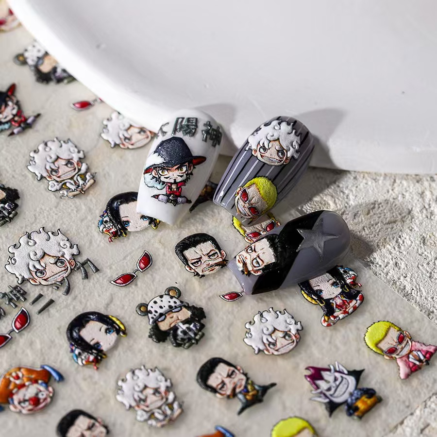 1PCS 5D New One Piece Nail Sti - Nail Art Zoro One Piece review and price