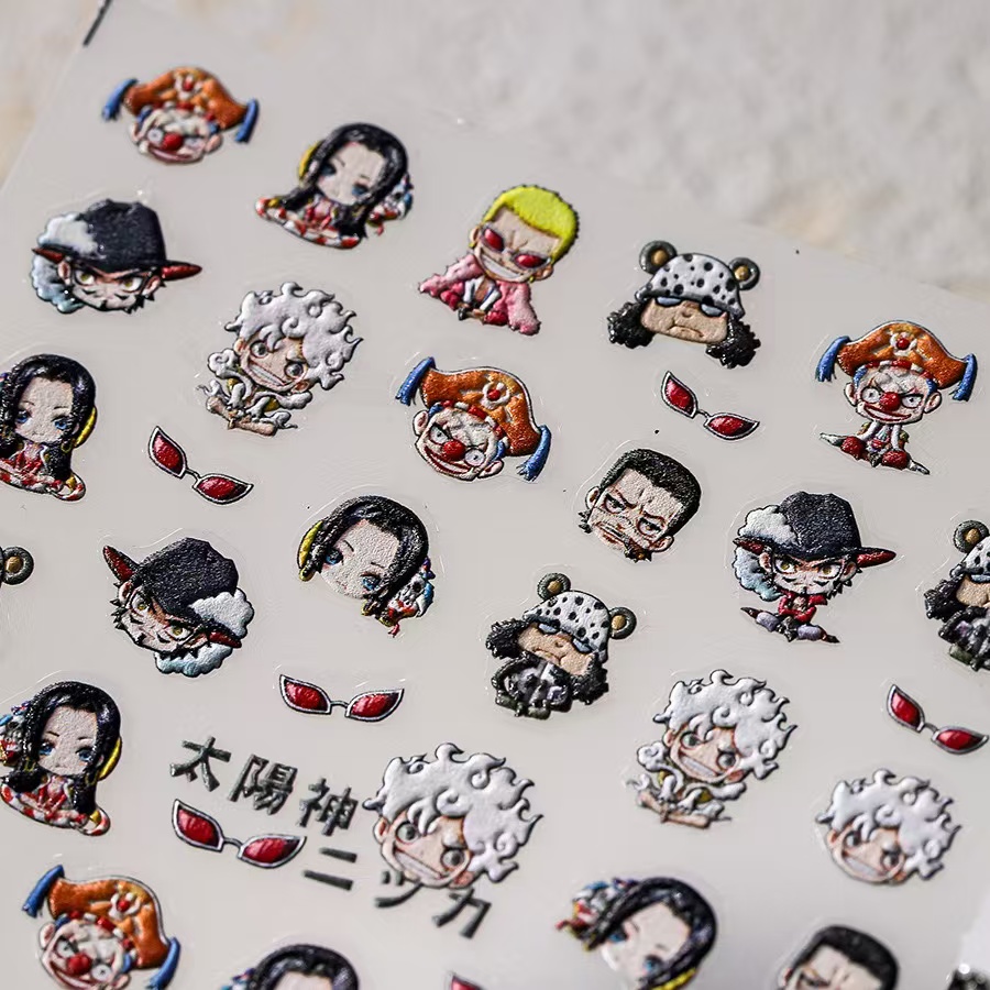 1PCS 5D New One Piece Nail Sti - Nail Art Zoro One Piece review and price