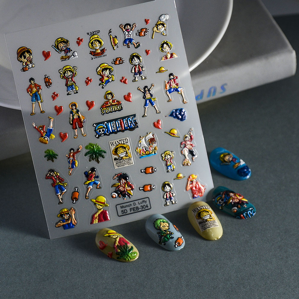 1PCS 5D Portable ONE PIECE Nai - Nail Art Zoro One Piece review and price