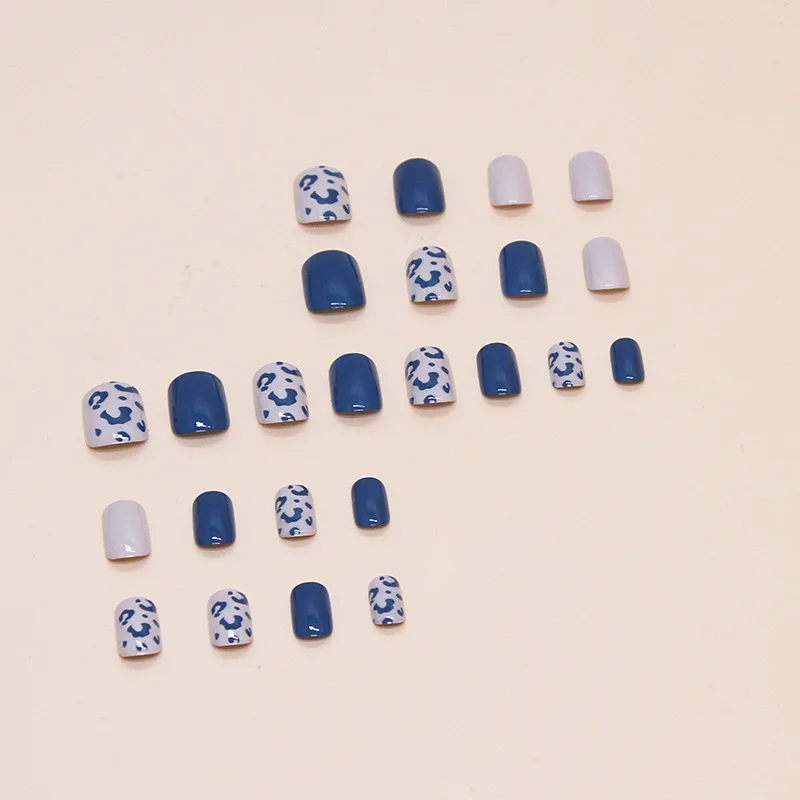 24pcs Blue Short Square Press  - Nail Art Simple review and price