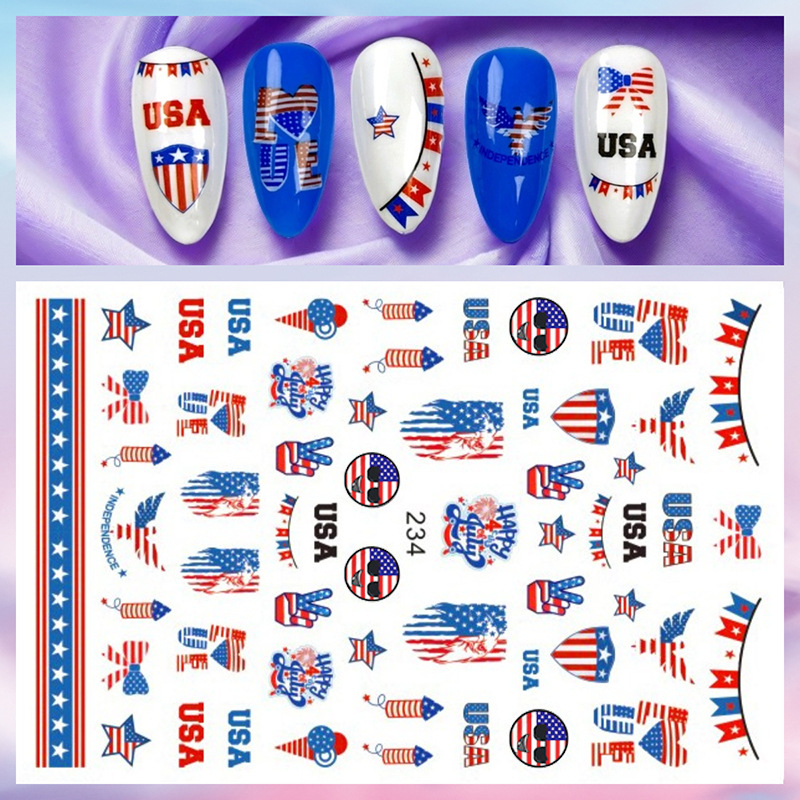 1Sheet 4th of July Nail Sticke - Nail Art France review and price