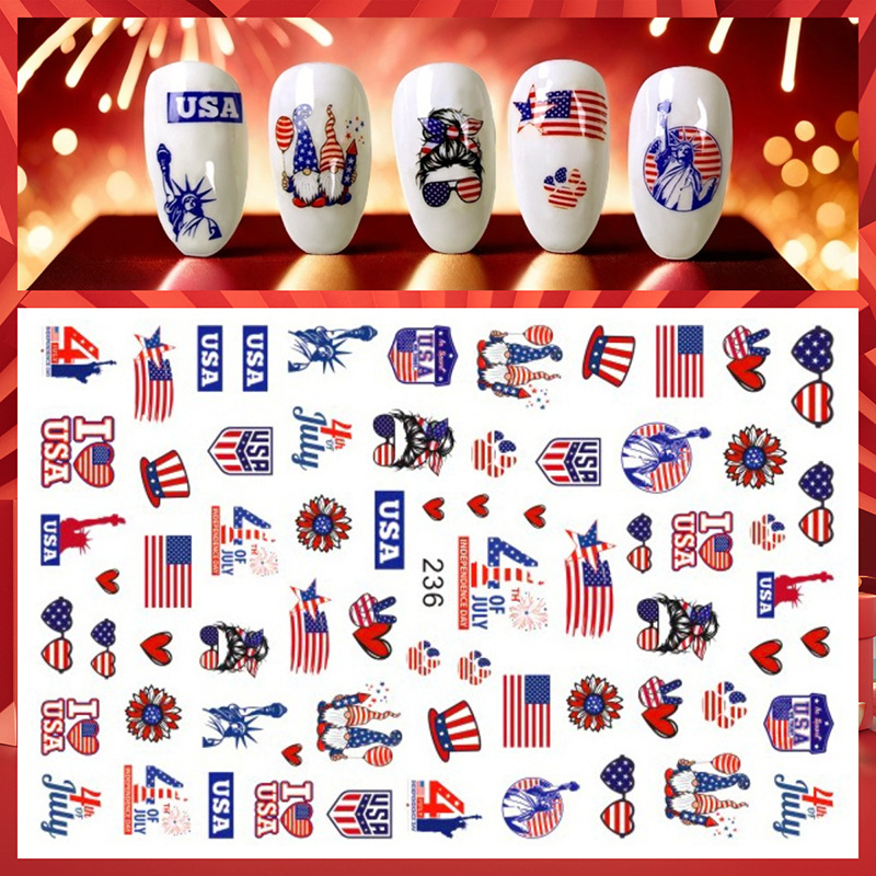 1Sheet 4th of July Nail Sticke - Nail Art France review and price