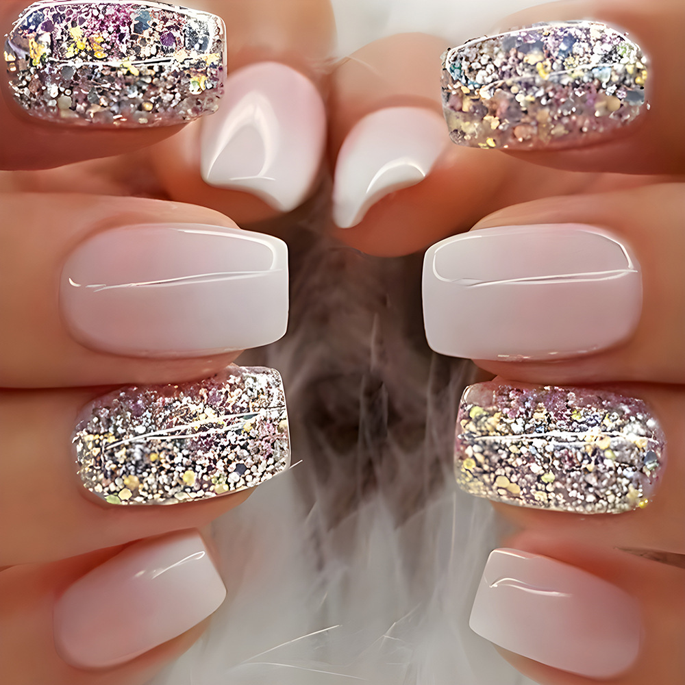 24Pcs Irregular French Fake Na - Nail Art Simple review and price