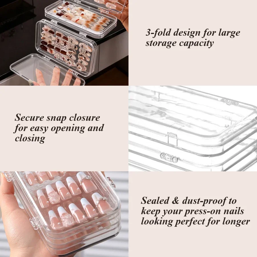 Clear Foldable Press On Nail S - Nail Art Simple review and price