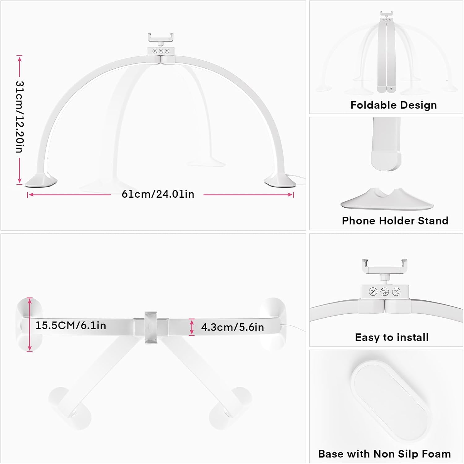 Half Moon Light U-Shaped Nail  - Nail Art Simple review and price