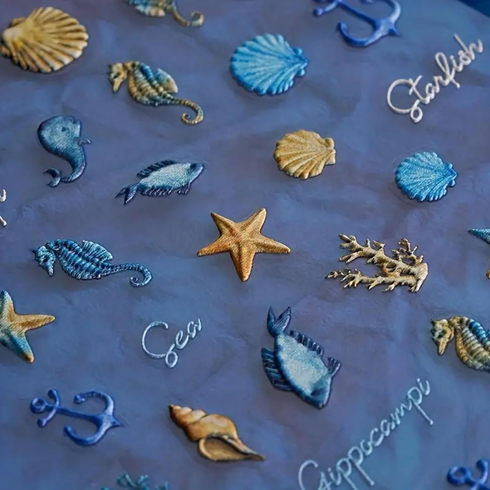 1pc Ocean Nail Art Stickers 5D - Nail Art France review and price